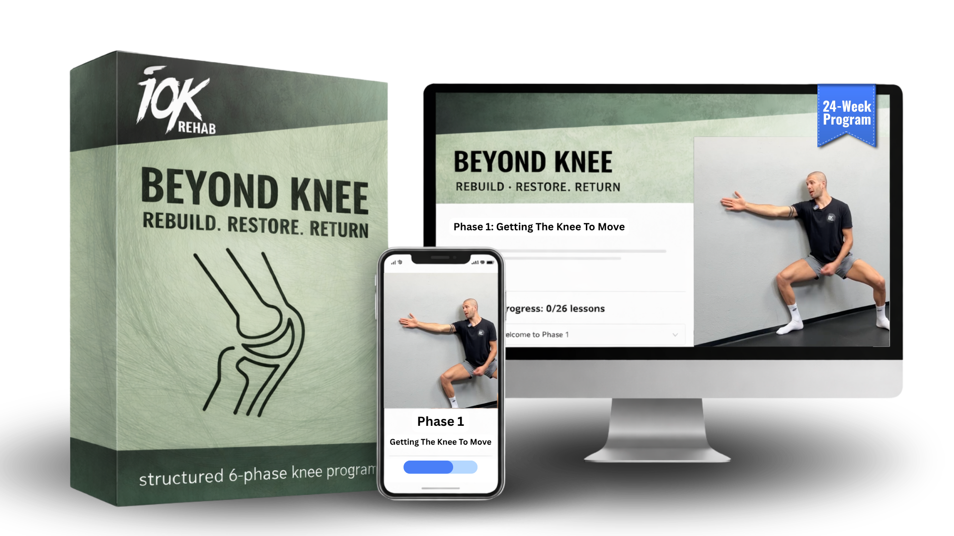 Beyond Knee program shown on desktop and mobile devices